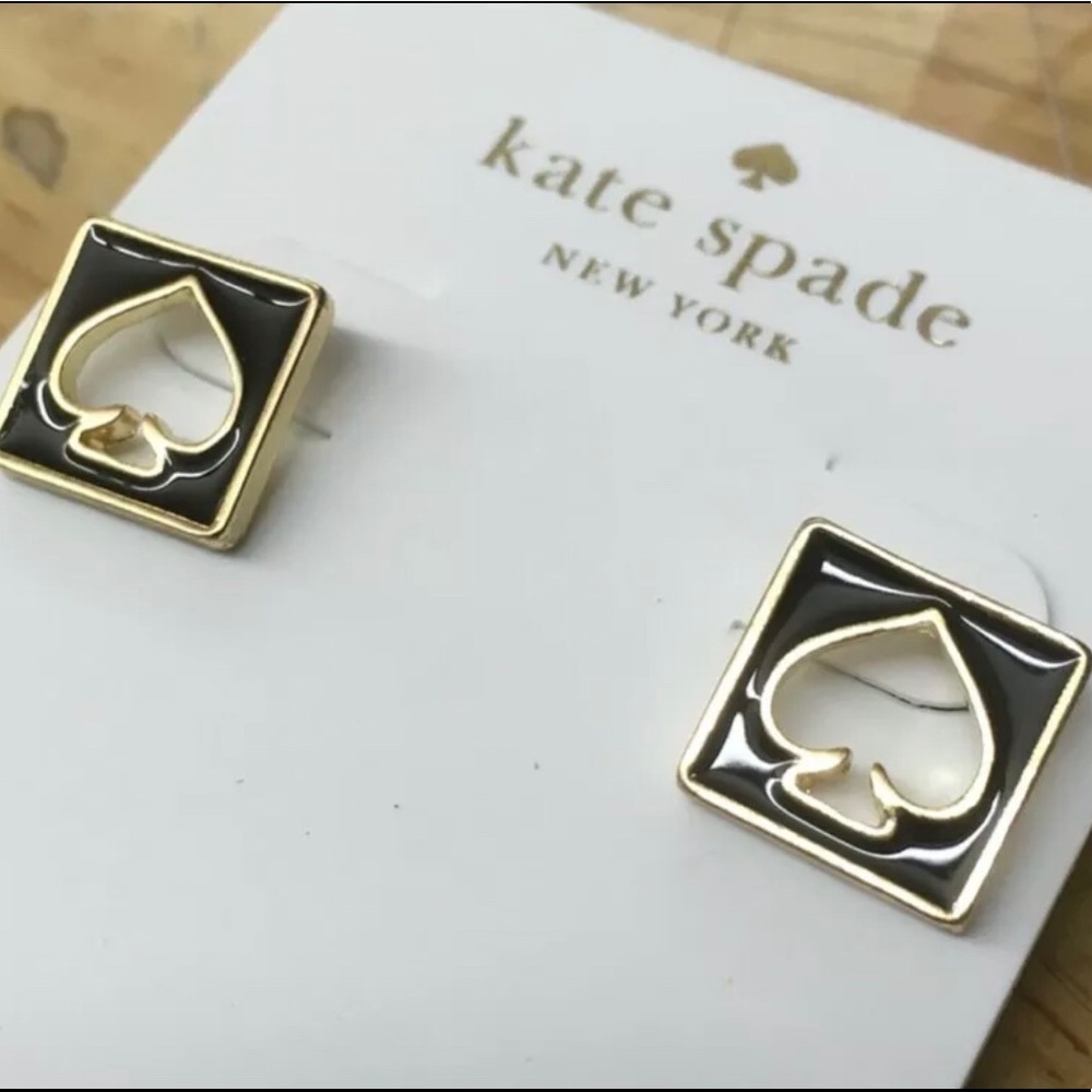 NEW KATE SPADE BLACK GOLD SPADE STUDS🖤FINAL MARK DOWN